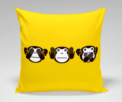 

BRIZAN Cartoon Cushions Cover(40 cm*40 cm, Yellow, Black), Black;yellow