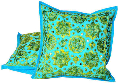 

Kaarigar Embroidered Cushions Cover(Pack of 2, 40.64 cm*40.64 cm, Multicolor)