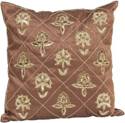 

Rhome Embroidered Cushions Cover(Pack of 2, 40 cm*40 cm, Brown)
