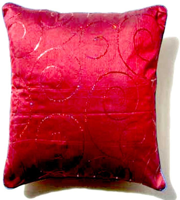 

Homeblendz Embroidered Cushions Cover(40 cm*40 cm, Maroon)