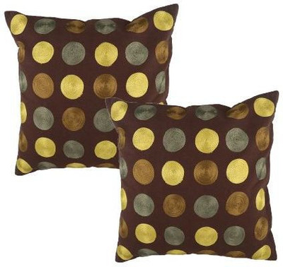 

Nikunj Embroidered Cushions Cover(Pack of 2, 40 cm, Multicolor)
