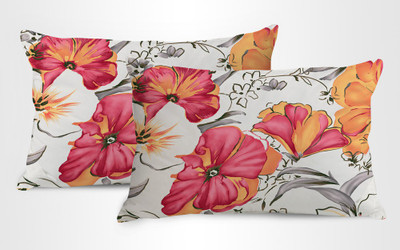 41% OFF on StyBuzz Floral Pillows Cover(Pack of 2, 71 cm*46 cm, Multicolor)