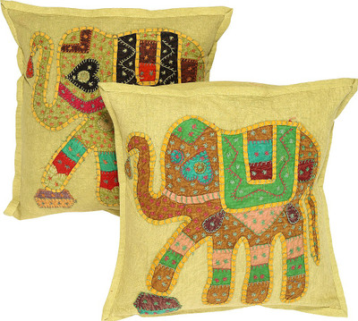 

Rajrang Animal Cushions Cover(Pack of 2, 40 cm*40 cm, Green)