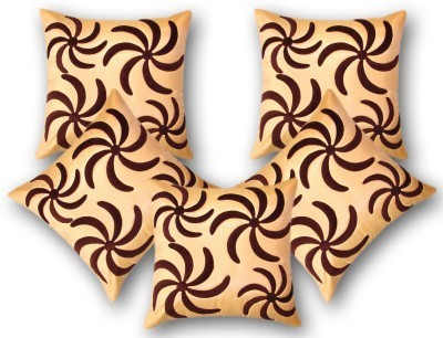 

Nikunj Floral Cushions Cover(Pack of 5, 40 cm*40 cm, Beige, Brown)