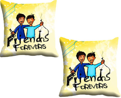 

IndiWeaves Printed Cushions Cover(Pack of 3, 40 cm*40 cm, Yellow, White), White;yellow