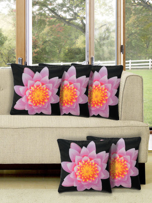 

Alina Decor Printed Cushions Cover(Pack of 5, 40.64 cm, Pink)
