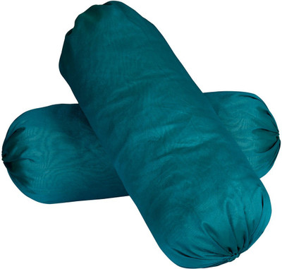 

Rajrang Plain Bolsters Cover(Pack of 2, 38 cm*81 cm, Green)
