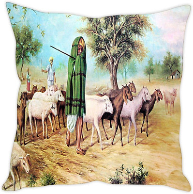 

Sleep Nature's Abstract Cushions Cover(30.63 cm*30.63 cm, Multicolor)