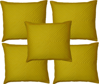 

HOME SHINE Geometric Cushions Cover(Pack of 5, 40 cm*40 cm, Yellow)