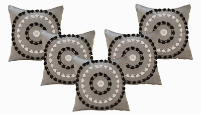 Dekor World Embroidered Cushions Cover(Pack of 5, 40 cm*40 cm, Purple) Dekor World Embroidered Cushions Cover(Pack of 5, 40 cm*40 cm, Purple)