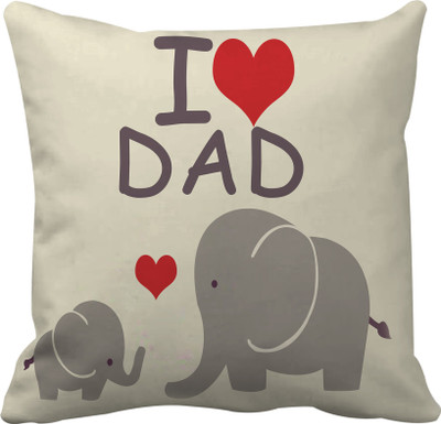 Tied Ribbons Text Print Cushions Cover(30 cm*30 cm, Multicolor)