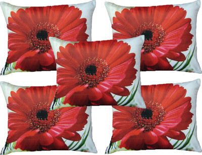 

HOME SHINE Printed Cushions Cover(Pack of 5, 40 cm*40 cm, Red)