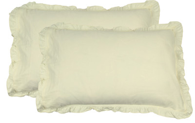 

Shraddha Collections Solid Pillows Cover(Pack of 2, 40.65 cm*61 cm, White, Yellow)