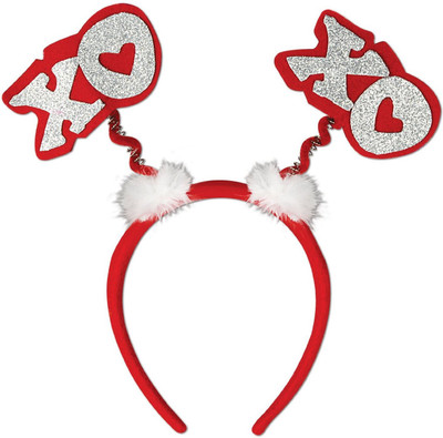 

Beistle Glittered XOXO Boppers Party Accessory Hair Band(Red)