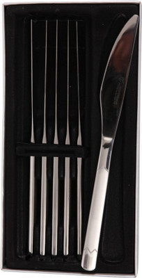

Mullich Lisbo Silver Stainless Steel Table Knife Set(Pack of 6)