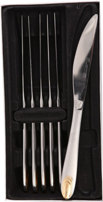 

Mullich Cairo Gold Stainless Steel Table Knife Set(Pack of 6)