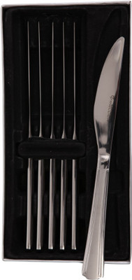 

Mullich Aerigo Silver Stainless Steel Table Knife Set(Pack of 6)