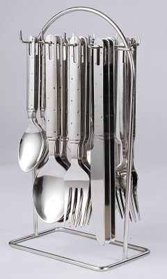 

Elegant Ikon Dotted Stainless Steel Cutlery Set(Pack of 24)