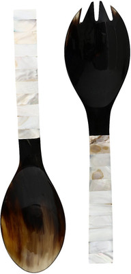 

Purpledip MOP Spoon Wood Cutlery Set(Pack of 2)