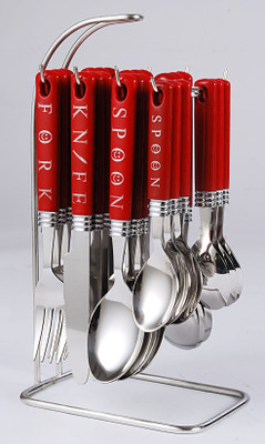 

Elegant Zodiac Red Stainless Steel, Plastic Cutlery Set(Pack of 24)