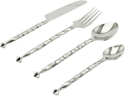 Sage Koncpt Twist cutlery Stainless Steel Cutlery Set(Pack of 24) Sage Koncpt Twist cutlery Stainless Steel Cutlery Set(Pack of 24)