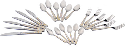 

Ideale Golden Dreams Stainless Steel Cutlery Set(Pack of 24)