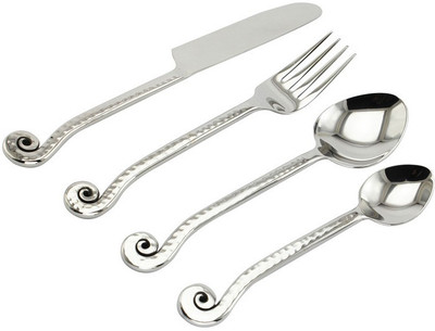 Sage Koncpt Lilly cutlery Stainless Steel Cutlery Set(Pack of 24) Sage Koncpt Lilly cutlery Stainless Steel Cutlery Set(Pack of 24)