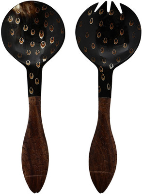 

Purpledip MOP Spoon Wood Cutlery Set(Pack of 2)