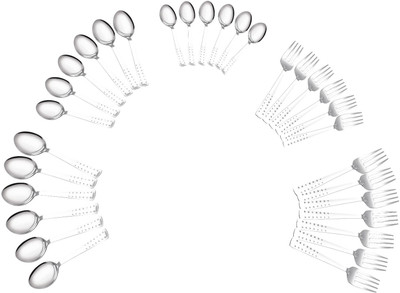 

Petals Disposable Steel Cutlery Set(Pack of 30)