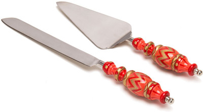 

Chumbak Rainbow Chevron Cake Server Set Stainless Steel Cutlery Set(Pack of 2)