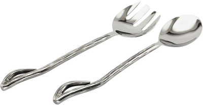 Sage Koncpt Branch salad server set Stainless Steel Cutlery Set(Pack of 2) Sage Koncpt Branch salad server set Stainless Steel Cutlery Set(Pack of 2)