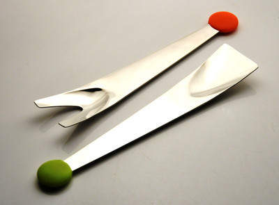 

Hi Lisa Salad Flatware Stainless Steel, Silicone Cutlery Set(Pack of 2)