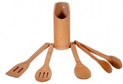 

eKitchen Bamboo Cook n Serve Set of 4 pcs Bamboo Cutlery Set(Pack of 4)