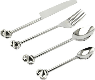 Sage Koncpt Double knot cutlery Stainless Steel Cutlery Set(Pack of 24) Sage Koncpt Double knot cutlery Stainless Steel Cutlery Set(Pack of 24)