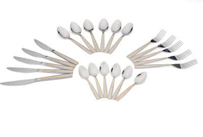 

Ideale Golden Dreams Stainless Steel Cutlery Set(Pack of 24)