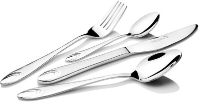 Mullich Cairo Silver Stainless Steel Cutlery Set(Pack of 26)