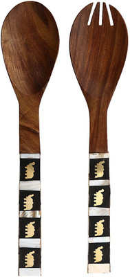 

Purpledip MOP Spoon Wood Cutlery Set(Pack of 2)