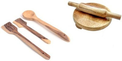 

Onlineshoppee Spoon Set 5 Pieces Wood Cutlery Set(Pack of 5)