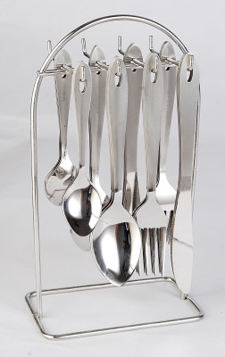 

Elegant Ikon Matt Stainless Steel Cutlery Set(Pack of 24)