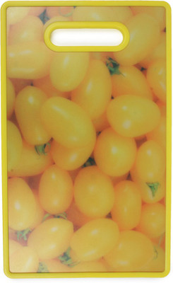 

Chrome Yello Tomato print Plastic Cutting Board(Yellow Pack of 1)