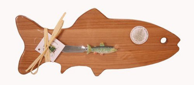 

Out of the Woods of Oregon Small Fish Board With Yellow Trout Spreader