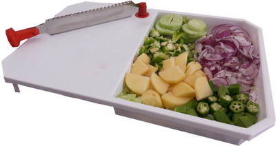 

Kitach Plastic Cutting Board(White, Red Pack of 1)