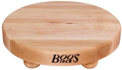 

John Boos 12Inch Round Maple Cutting Board With Feet
