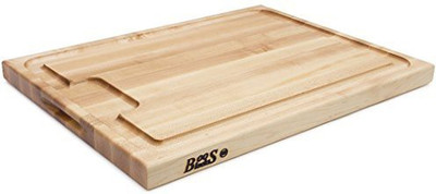 

John Boos Au Jus Maple Cutting Board With Groove And Well And Hand Grips