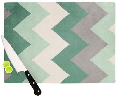 

Kess InHouse Catherine Mcdonald Winter Green Artists Cutting Board