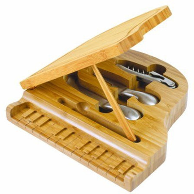 

Picnic Time Bamboo Piano 9Inch Cheese BoardTool Set