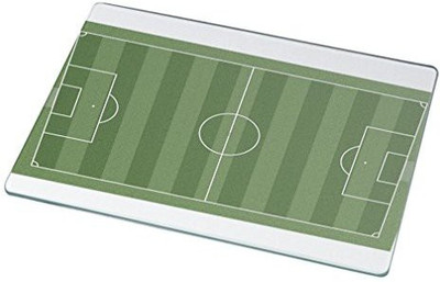 

Rikki Knight Soccer Football Field Aerial View Large Glass Cutting Board