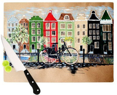 

Kess InHouse Christen Treat Bicycle Artists Cutting Board