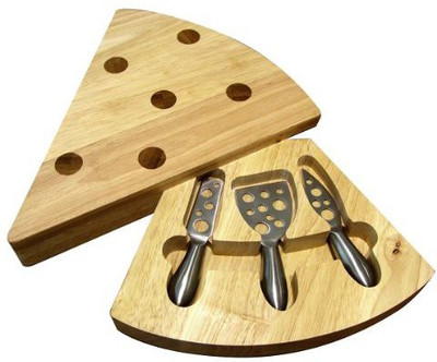 

True Fabrications Cheese Board And 3 Cheese Tool Set