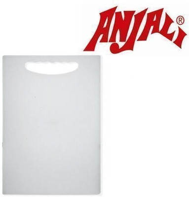 ANJALI Chopping Square No.3 Plastic Cutting Board(White Pack of 1 Dishwasher Safe)